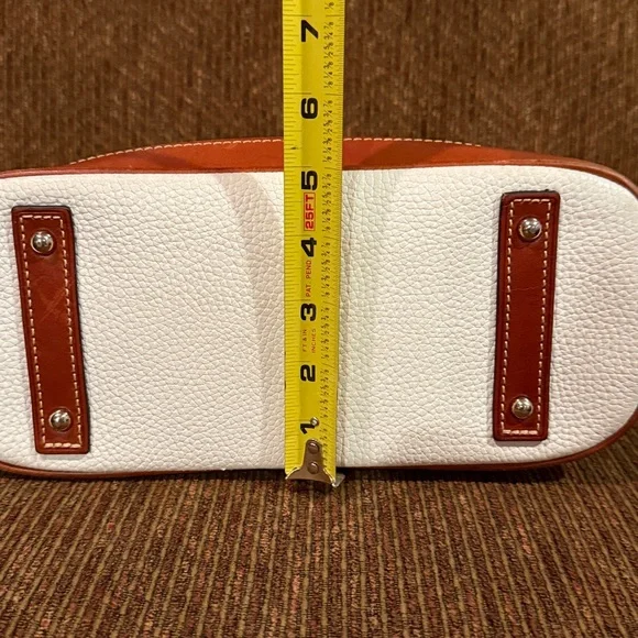 Dooney & Bourke Pebble Grain Zip Zip Satchel in White - Picture 12 of 15